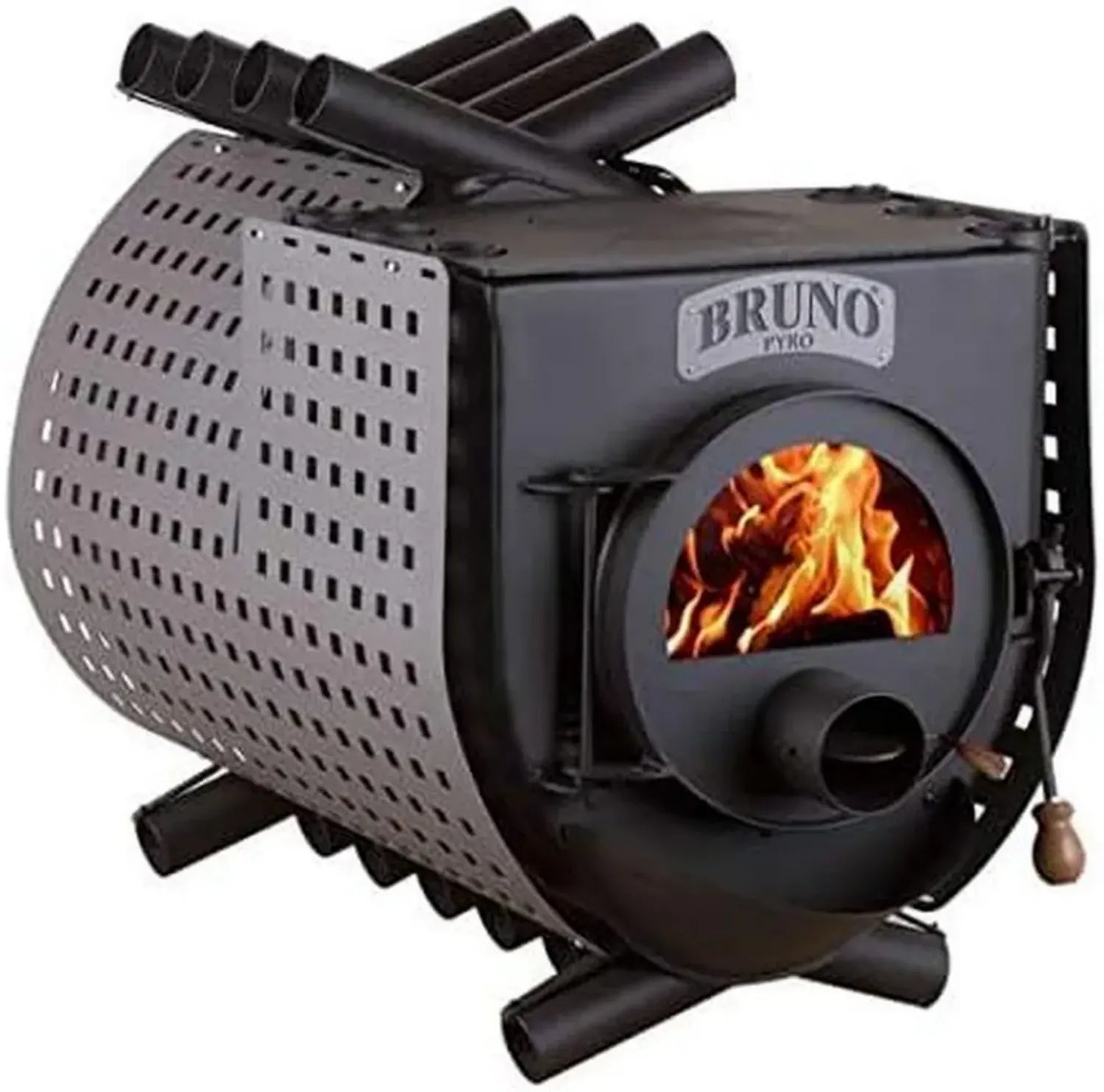 Bruno Pyro V Warmluftofen 25 kW mit Kochplatte - Effizienzklasse A - Zertifiziert für DE & CH