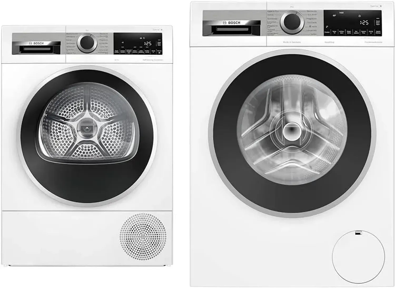 Bosch Serie 6 Wärmepumpentrockner 8 kg, A+++ Effizienz & Frontlader Waschmaschine 9 kg