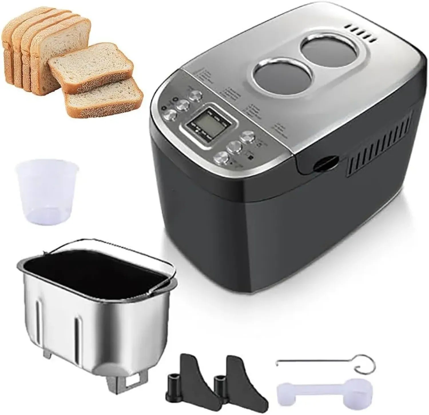 15-in-1 Brotbackautomat mit Timer, glutenfrei & Sauerteig – Digitale Keramikpfanne