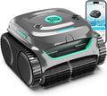 WYBOT C2 Poolroboter mit Akku für Einbaupools bis 150㎡, Doppelfiltration, Dreifachmotor, Starke Saugkraft, Wandkletterfähig, 180 Min Laufzeit, App-Steuerung, Grau-Grün