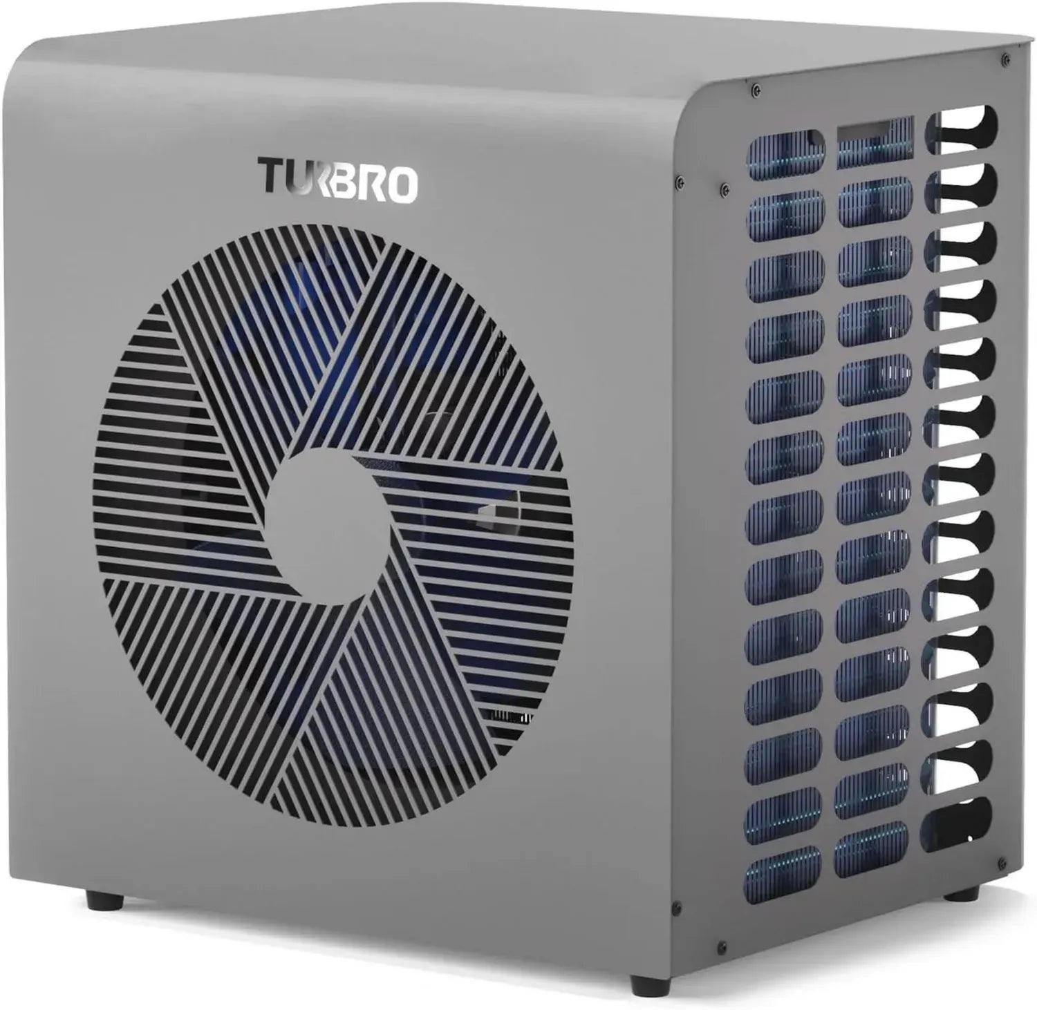 TURBRO Pool-Wärmepumpe mit 6.000 W DC-Inverter, Elektrischer Heizer für Pools und Spas bis 20 m³, Titan-Wärmetauscher, Hoher COP bis 9,38, Wasserfest IPX4, 220-240V, Modell Beluga B21V