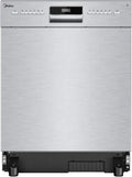 Midea Teilintegrierbarer Geschirrspüler 60 cm, 14 Maßgedecke, WLAN-fähig, Extra Trocknung, 7 Programme, 47 dB, Startzeitverzögerung bis 24h, Edelstahl