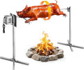 VEVOR Spanferkelgrill mit 8-stufigem Rotisserie-System, 40 kg Kapazität, 38 W Motor, Lamm- und Spießbraten, ideal für Partys