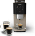 Krups Kompakter Kaffeevollautomat mit Edelstahlmühle, Intelligente Bedienung, Beige