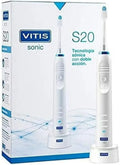 Vitis Sonic S20 Elektrische Zahnbürste, 2er Set, Schalltechnologie, weiß, batteriebetrieben, für Erwachsene