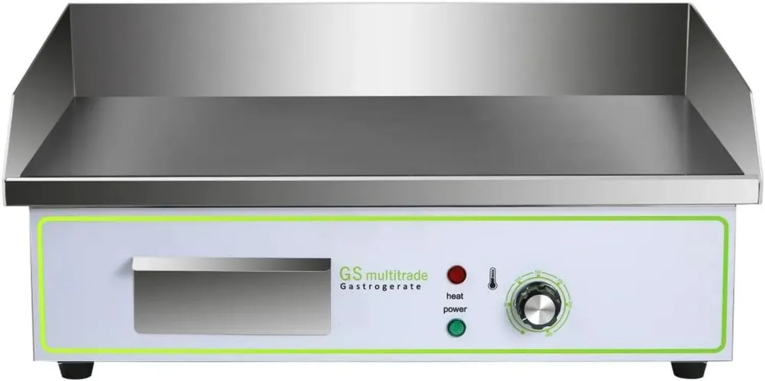 Elektrischer Tischgrill mit Edelstahlplatte für gleichmäßiges Grillen