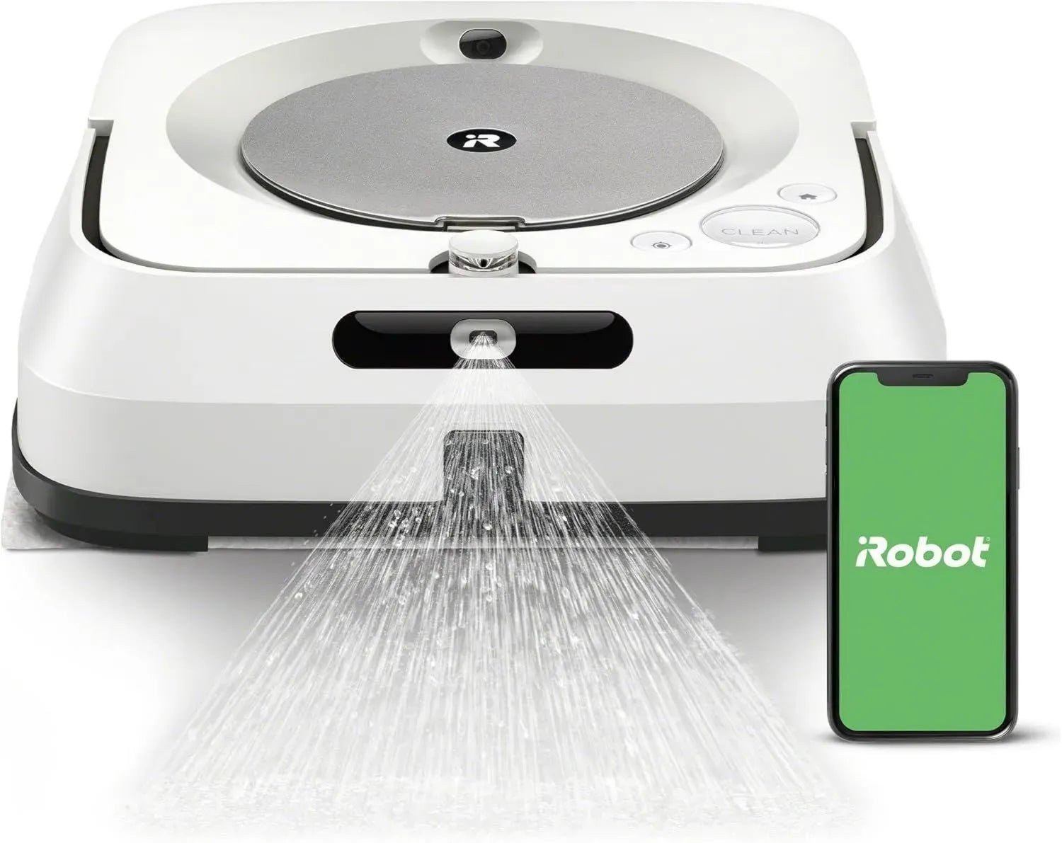 iRobot Braava Jet m6 Wischroboter mit Präzisionssprühstrahl, Sprachsteuerung & WLAN, ideal für Nass- und Trockenreinigung, kompatibel mit Roomba, Farbe: Weiß/Silber