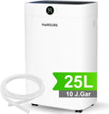 Elektrischer Luftentfeuchter 25L für große Räume bis 50m², mit Timer & Ablaufschlauch, 10 Jahre Garantie