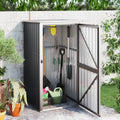 Metall-Geräteschuppen Anthrazit 88x89x161 cm für Garten