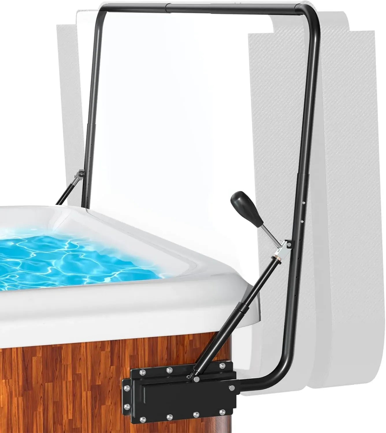 Hochbelastbarer Abdeckungsheber für Whirlpools mit einstellbaren Maßen bis 243,8 cm