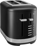 KitchenAid 2-Scheiben-Toaster, extra breite Slots, 7 Bräunungsstufen, Warmhalte- und Auftaufunktion, Metallgehäuse, Retro-Stil, Schwarz