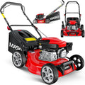 MASKO® Benzin-Rasenmäher 3in1 | 42 cm Schnittbreite | 7-stufige Schnitthöhenverstellung | 4-Takt OHV Motor 3,4 PS | 50 L Grasfangkorb