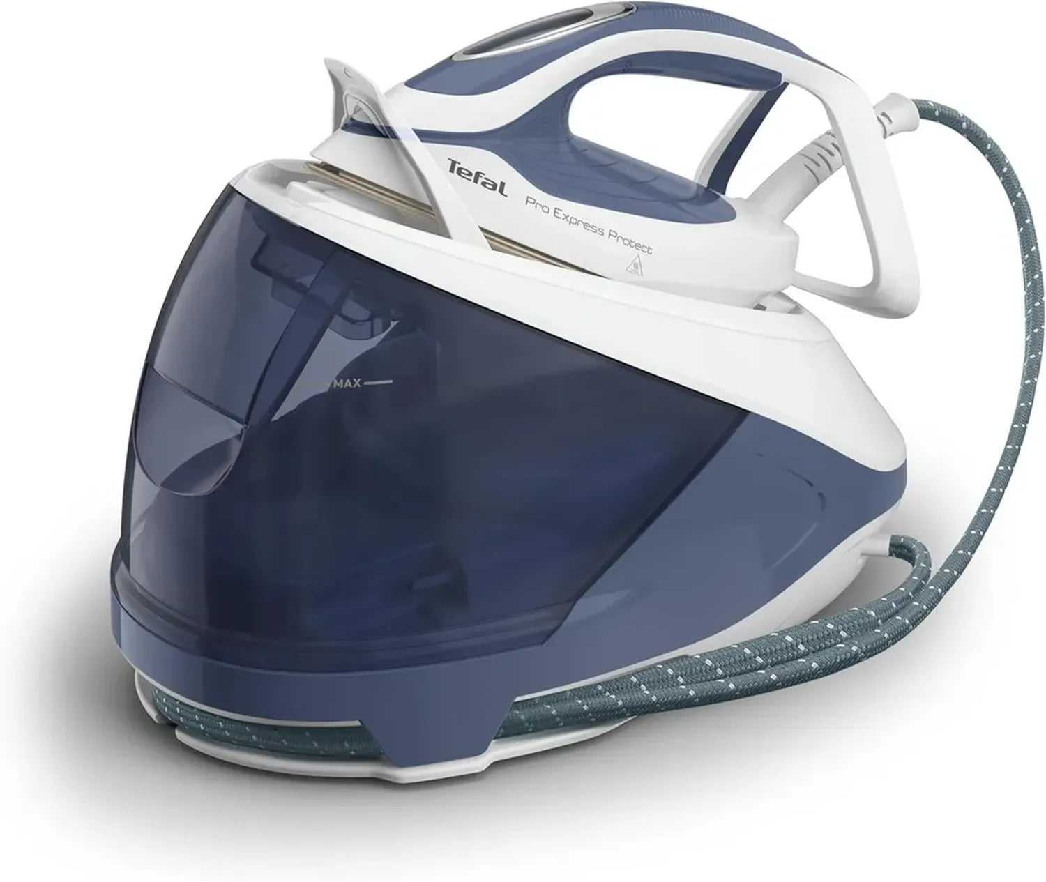 Tefal ProExpress Protect Hochleistungs-Dampfbügeleisen, 7,5 Bar, 560 g/Min Dampfstoß, 135 g/Min Dauerdampf, Automatische Temperaturregelung, Tropfschutz, 1,8L Tank, Blau/Weiß