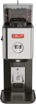 LELIT William PL72-P Espressomühle mit Scheibenmahlwerk - Präzise Mahlzeiteinstellung mit LCC - Silber
