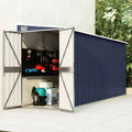 Metallgerätehaus zur Wandmontage für Garten, Outdoor-Schrank, Anthrazit, 118 x 382 x 178 cm