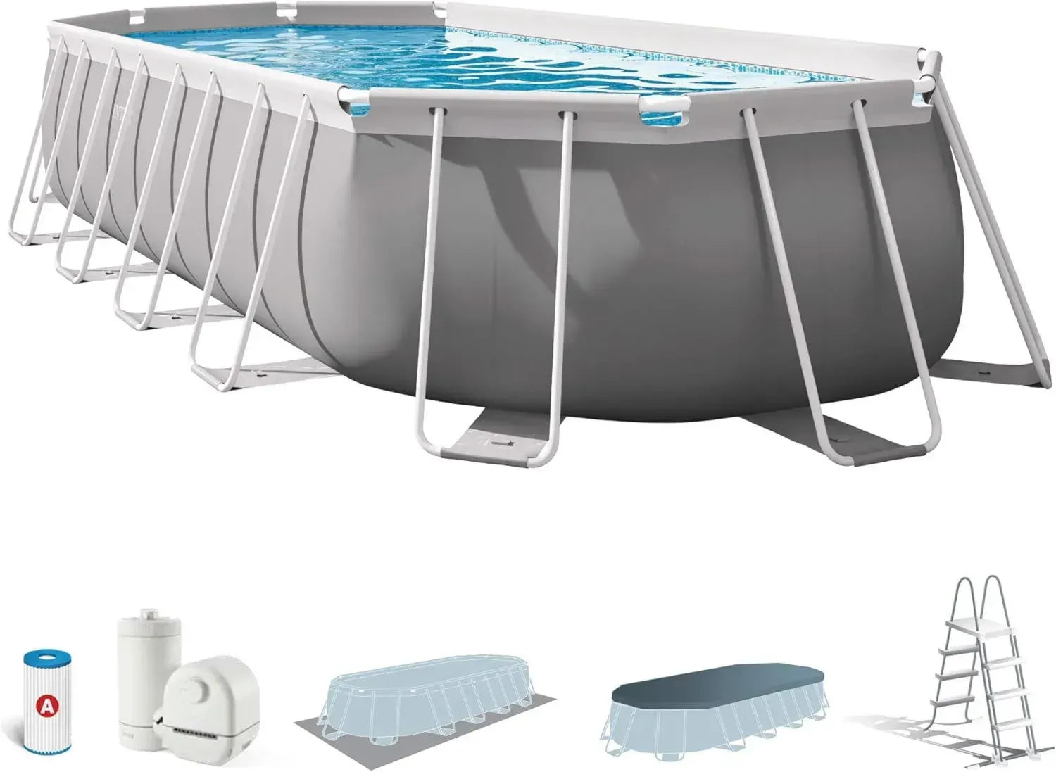 Intex Prism Frame Oval Pool Set 610 x 305 x 122 cm