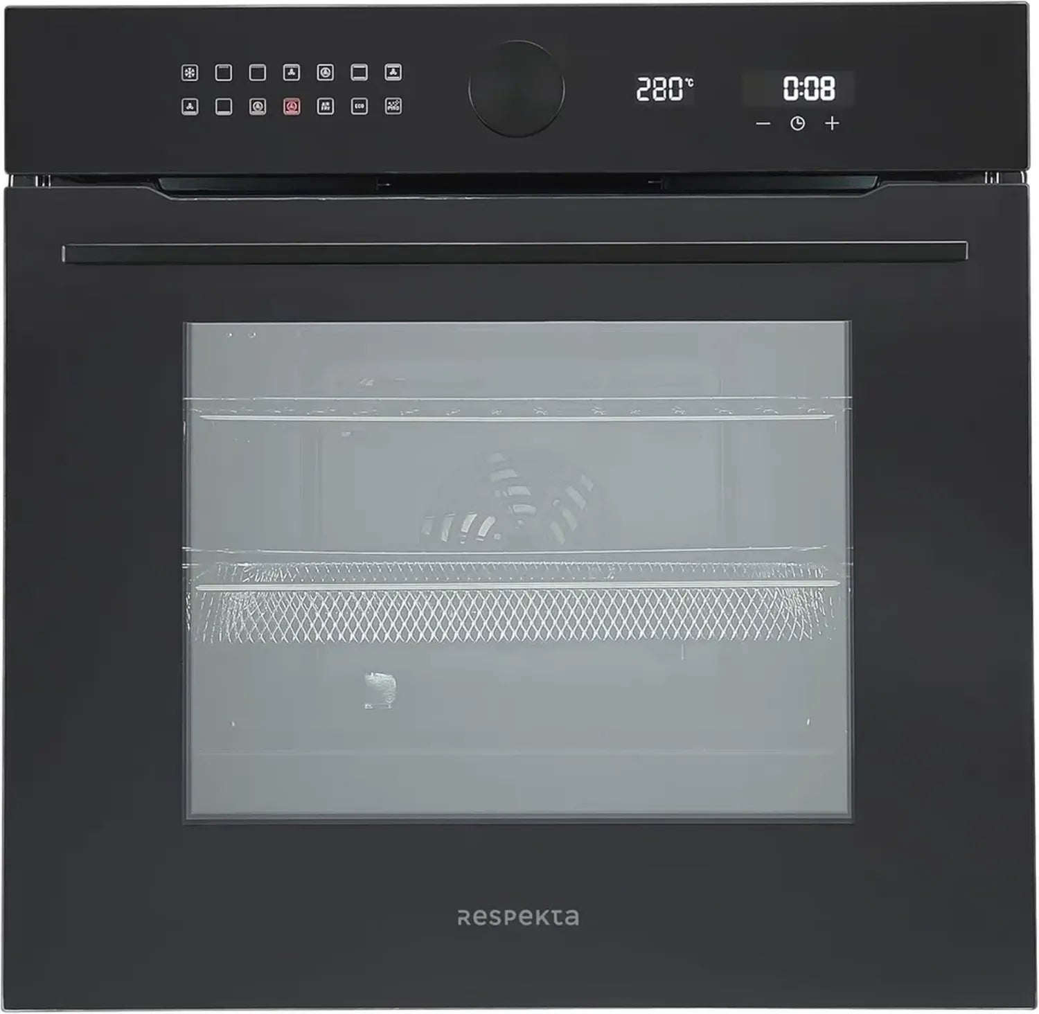 Respekta Autarker Glasbackofen AB900-19 Schwarz A+ 71L 14 Heizarten Vierfachverglasung Pyrolyse Airfry