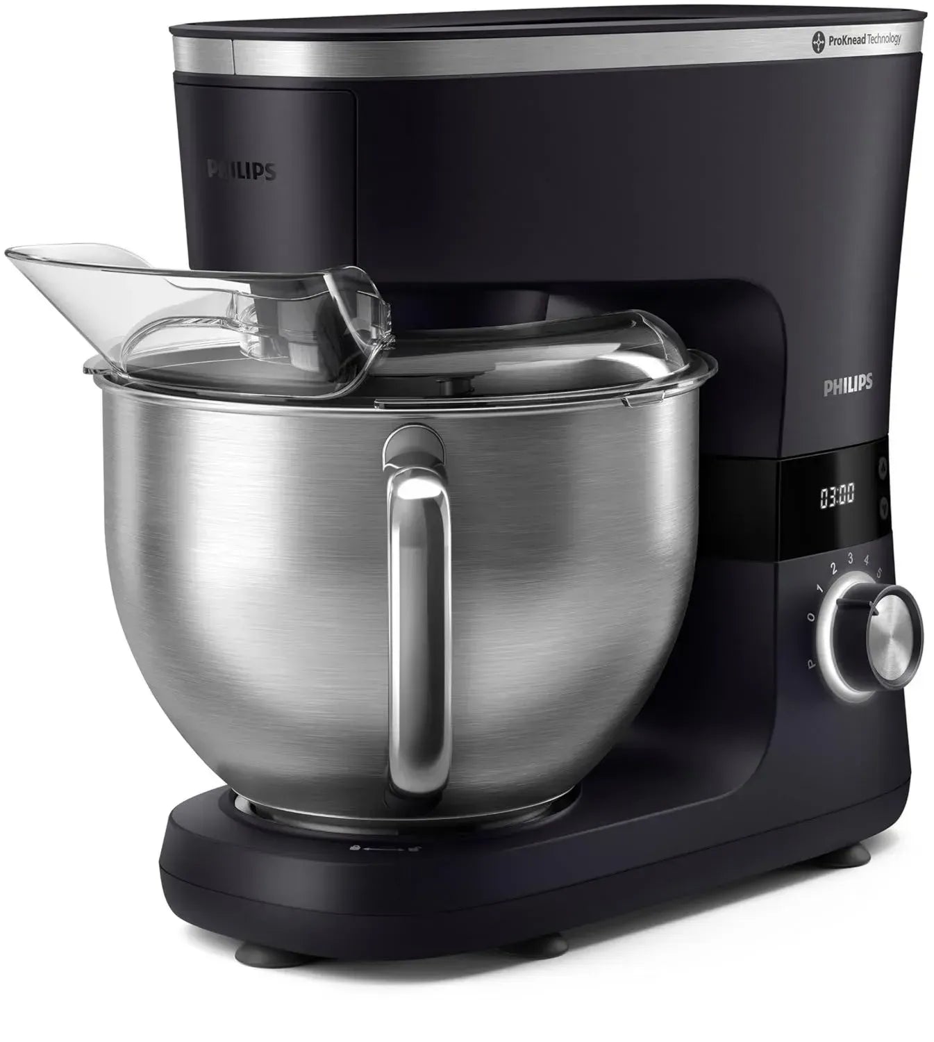 Philips Küchenmaschine 7000 Series, 5,5L, 1000W, 8 Stufen, ProKnead, LED-Timer, Zubehör inklusive