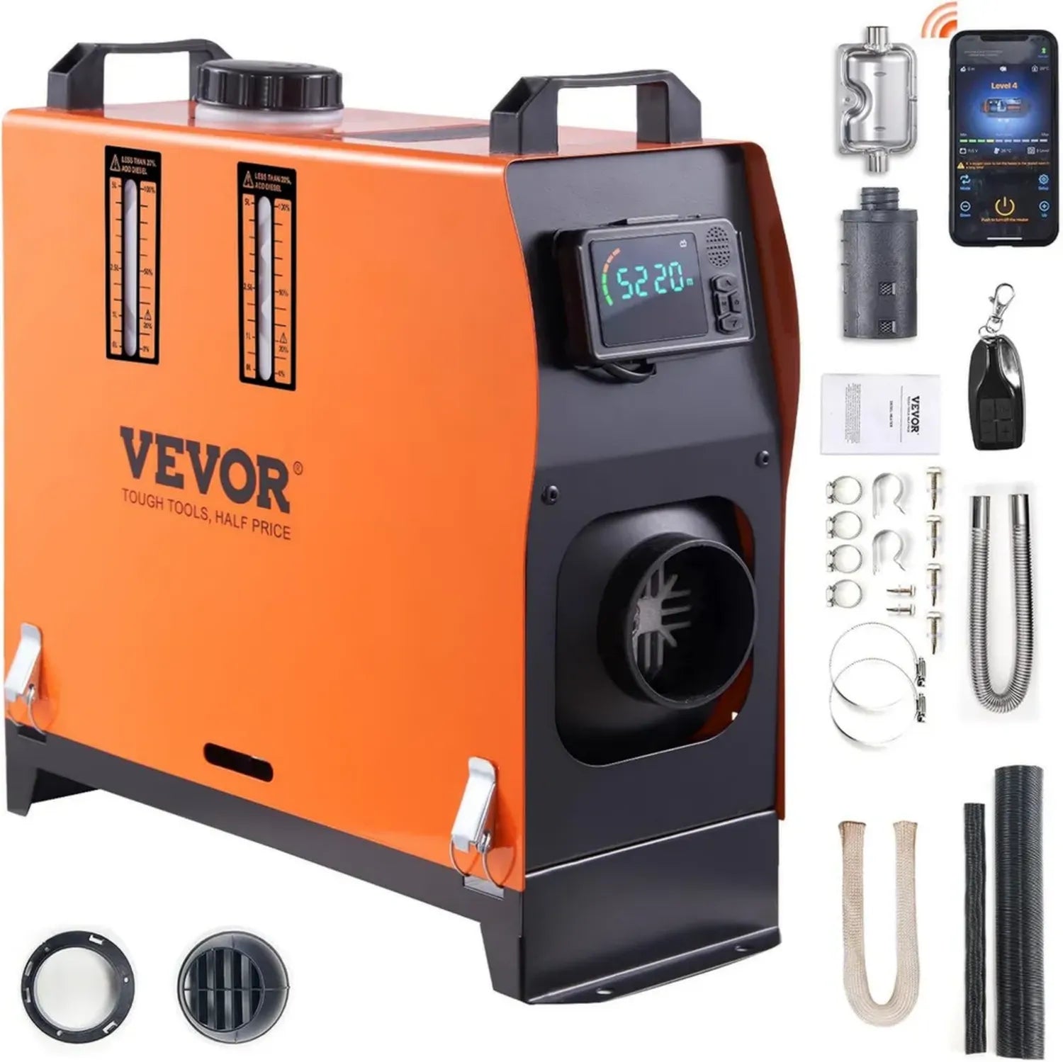 VEVOR 12V 8kW Diesel-Luftheizung mit LCD und Fernbedienung für Fahrzeuge