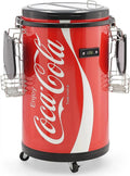 Salco Coca-Cola Party-Kühler – 50L Mini-Kühlschrank im Retro-Design für Getränke und Flaschen