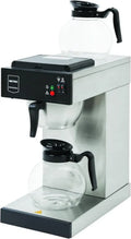Hochleistungs-Kaffeemaschine mit Glaskannen, Edelstahl, 2000 W, 1,8 L, inklusive Papierfilter und Tassenwärmefunktion