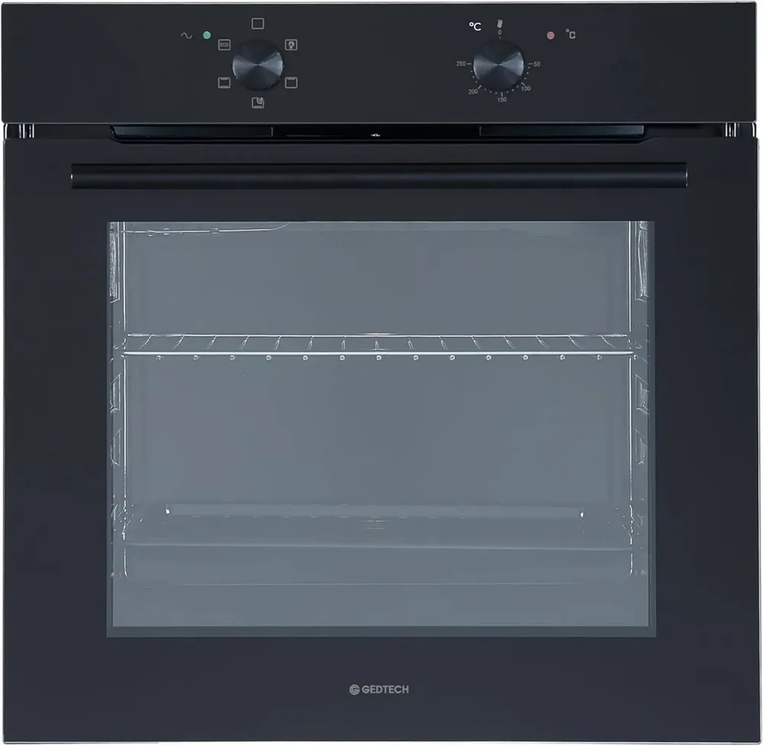 GEDTECH GFO76BL Einbaubackofen Schwarz, 76L, mit Grill und Dampffunktion
