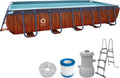 Rechteckiger Avenli Aufstellpool 400x200x100 cm mit Stahlrahmen, Pumpe und Filter