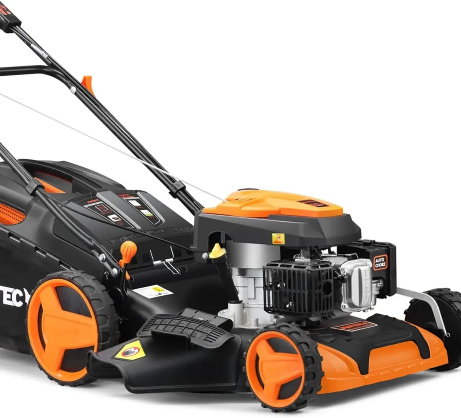 FUXTEC Benzinrasenmäher 4in1 FX-RM5196PRO, 51 cm Schnittbreite, 4-Takt-Motor, Antrieb, Frontstoßstange, große kugelgelagerte Räder, 60L Grasfangkorb